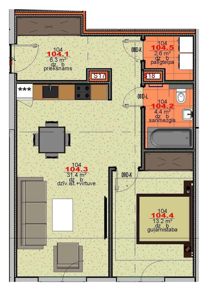 Квартира 104