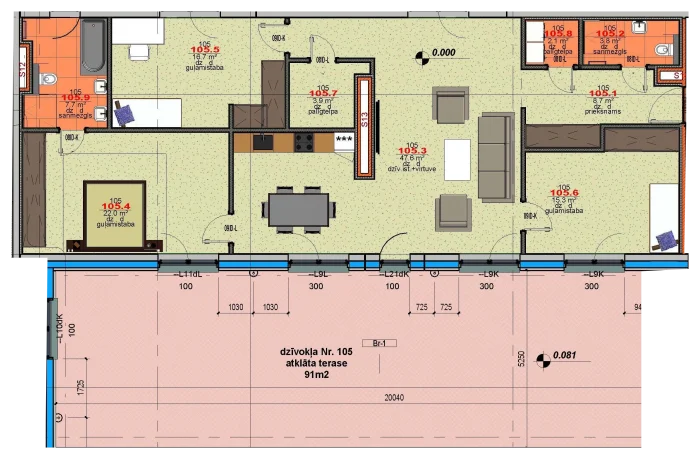 Квартира 105